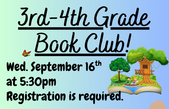 3rd-4th Grade Book Club!