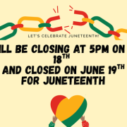 Library closing at 5pm on June 18 and closed on June 19