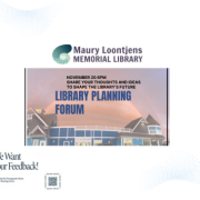 Library Planning Forum Nov 20 at 6pm