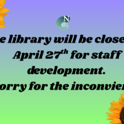 Library Closed Monday, April 27