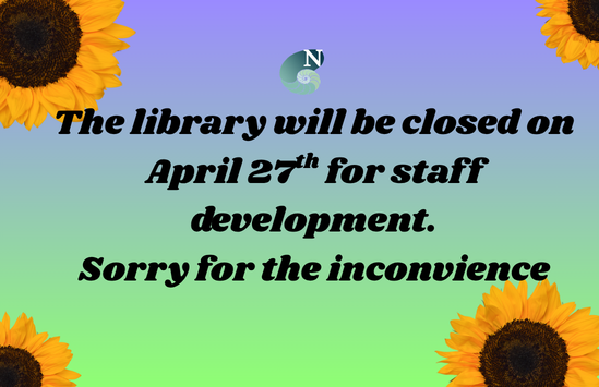 Library Closed Monday, April 27